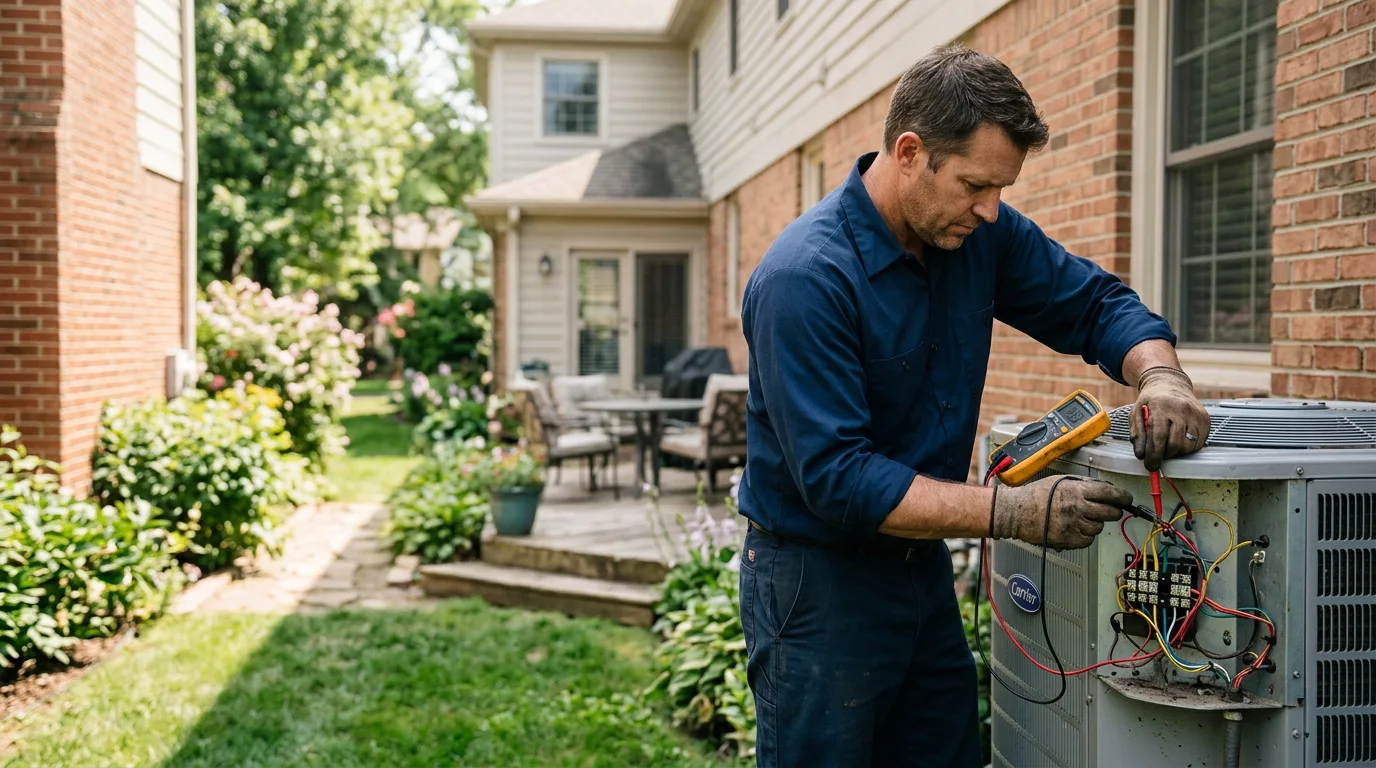 HVAC technician working near Madisonville, TX